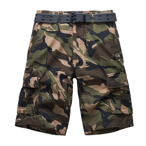 Shorts cargo sportifs écologiques pour hommes, motif camouflage, pour loisirs et activités de plein air, longueur genou, taille mi-haute - Product Image 5