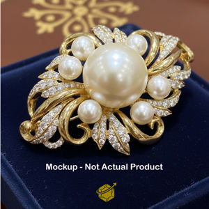 La perla blanca de mar de 14 mm exhibe una belleza natural y un brillo lujoso, lo que la convierte en un accesorio verdaderamente deslumbrante. - Product Image 3