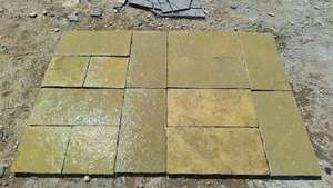 Dalles et carreaux en pierre calcaire jaune Tandur de qualité supérieure avec finition naturelle, coupés à la main et à la machine pour les allées et les sols extérieurs - Product Image 4