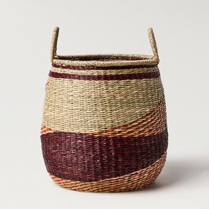 Top quality sea grass laundry storage container <b>basket</b> hot pick home accessories seagrass <b>baskets</b> - Product Image 6