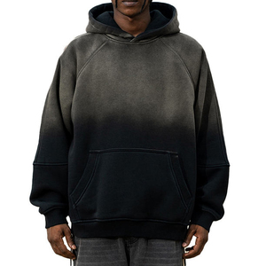 Sweat à capuche vintage délavé à l'acide avec logo personnalisé, effet dégradé, haute qualité, mode, épais, pour homme - Product Image 5