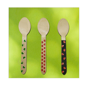 Factory Direct Disposable Wooden Customized Printed <b>Spoon</b> Hotel Canteen Dessert Ice-Cream <b>Spoon</b> At low Price - Product Image 1