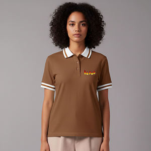 Camiseta Polo de Poliéster y Elastano Personalizada al por Mayor, Camiseta Polo de Golf para Mujer, Camiseta Polo Lisa - Product Image 6