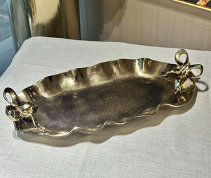 Plateau de service alimentaire en aluminium de forme optimale, finition argentée, idéal pour la maison et les hôtels – Offre spéciale - Product Image 1