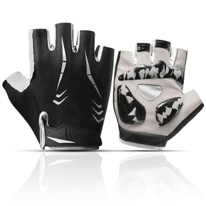 Gants de cyclisme demi-doigts personnalisés de haute qualité, respirants, antichoc, avec rembourrage en gel, pour le vélo - Product Image 1