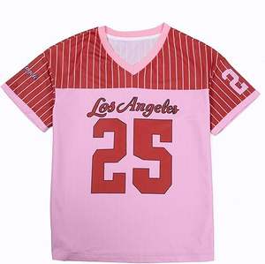 Camiseta de Fútbol Personalizada con Gráficos, Manga Larga, Estilo Urbano, Holgada, Oversize, Cuello en V, Estampado Retro - Product Image 1