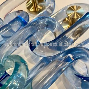 Cadena acrílica moderna personalizada, acentos de pared hechos a mano, resina ornamental moderna, colgante para decoración del hogar, listo para Festival Diwali - Product Image 5