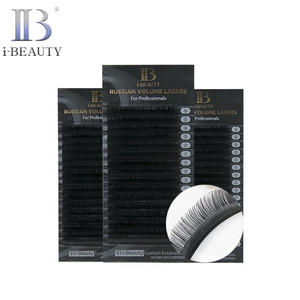 Extensions de cils I-BEAUTY - Cils volumineux russes Ib Premium SP-RV fabriqués à la main en Corée du Sud, effet brillant et scintillant - Product Image 1