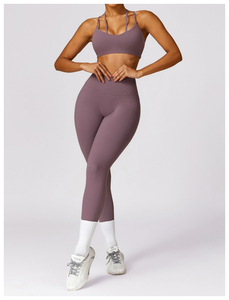 Soutien-gorge de sport yoga sans coutures, respirant, léger, séchage rapide, maintien élevé, coussinets amovibles, dos ouvert, ourlet incurvé, doux et sans bretelles - Product Image 2