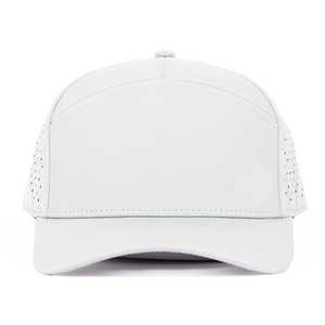 Casquette de baseball perforée à découpe laser, 6 panneaux, 100 % coton, imperméable, personnalisable, pour le sport, motif léopard et losanges, vente en gros - Product Image 4