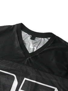 Trendy Brown Black American Football Jersey Men Rhinestone <b>Sequin</b> Hip Hop Streetwear Oversized Mesh <b>Crop</b> <b>Top</b> Bling Streetwear - Product Image 6