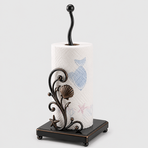 Customized Metal Tissue <b>paper</b> Holder With Floral Design Free Standing Bronze Finish <b>Kitchen</b> Decor <b>Paper</b> Towel Holder - Product Image 3