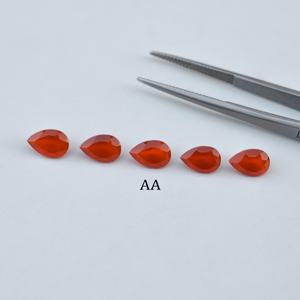 Piedra Preciosa Suelta de Ónice Rojo Natural de 6 mm y 9 mm, Forma de Pera Facetada, Ónice de Alta Calidad, Piedra Preciosa de Corte Personalizado, Proveedor Mayorista de Joyería - Product Image 3