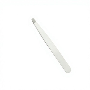 Pince à sourcils en gros fournit un logo privé pointe en fibre de vison pince à épiler en acier inoxydable pince à sourcils pour personnalisé durable - Product Image 1