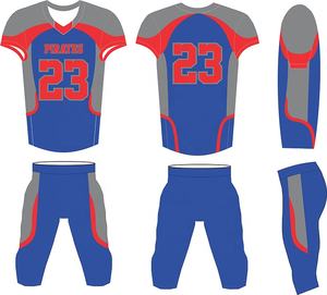 Uniforme de Fútbol Americano para Hombre de Poliéster Sublimado de Alta Calidad, Personalizado, al por Mayor, MOQ Bajo, Transpirable, Talla Grande - Product Image 6