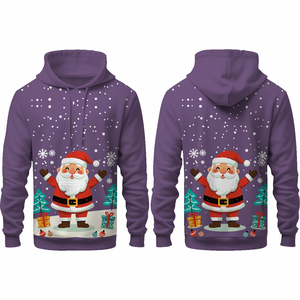 Sudadera unisex con capucha de Papá Noel, suave, para la temporada navideña, disponible en todos los colores. - Product Image 2