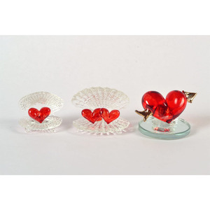 Support de bougie en forme de fleur en verre fait main et cœur rouge résistant à la chaleur, décoration romantique pour la Saint-Valentin, Noël, la maison et la table - Product Image 1
