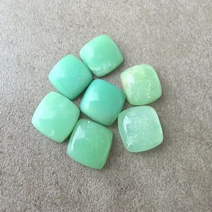 Natural Chrysoprase Green <b>Square</b> <b>Cushion</b> Cut AAA Grade Flat Back Calibrated Loose Gemstone - Product Image 1