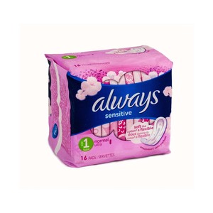 Serviettes hygiéniques Premium Always Sensitive, surface ultra douce, haute absorption et protection délicate pour peaux sensibles - Product Image 2