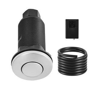 Kit Interruttore ad Aria in Acciaio Inox Spazzolato Argento da 3,5 Pollici per Trituratore Elettrico di Rifiuti Alimentari ON/OFF - Product Image 1
