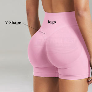 Shorts Deportivos de Compresión para Mujer, Cintura Alta, Efecto Levanta Glúteos, Sin Costuras, Spandex/Nylon, Cintura Elástica Ligera - Product Image 1