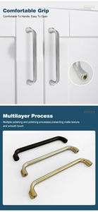 Poignées d'armoire en zinc au design moderne à vendre pour salle de bain, cuisine, chambre et salon - Product Image 4