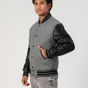 Veste universitaire en cuir sur mesure pour hommes, veste bomber premium, veste de baseball décontractée streetwear pour hommes - Product Image 4