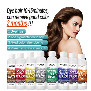 Champú Fijador del Color VOJO 100ml a Base de Plantas y Sin Amoníaco <span class=keywords><strong>para</strong></span> Cabello Rojo, <span class=keywords><strong>Azul</strong></span>, Morado, Gris y Rosa, Restaurador y Protector del Color del Cabello - Product Image 3