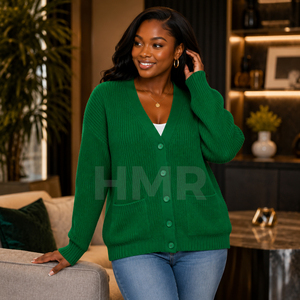 HMR Wholesale Winter Eco-Friendly <b>Cardigan</b> <b>Sweater</b> Custom Color Embroidery Button Knit Sorority University Wear - Product Image 4