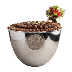 Vente en gros de bols à chocolat élégants faits à la main, centre de table avec accents de feuilles d'or, décoration de table de dessert haut de gamme, fournitures de chocolat - Product Image 4