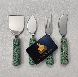 Best Seller Stainless Steel Cheese <b>Set</b> With Decorative Terrazzo Handle American Style Cheese Knife <b>Set</b> Dinner Fork Spatula <b>Set</b> - Product Image 5