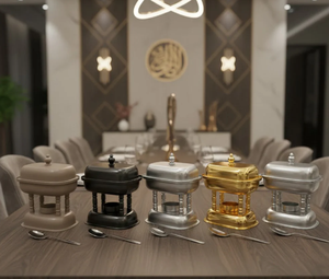 Luxury Golden Chafing Dish <b>Buffet</b> Server with Lid Premium Food <b>Warmer</b> for Home Catering Banquets & Hotels Wholesale Supplier - Product Image 4