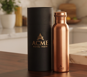Simple <b>Copper</b> <b>Bottle</b> High Quality Durable Eco Friendly Water <b>Bottle</b> Perfect For Daily Hydration Yoga Gym Office And Travel - Product Image 6