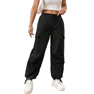 Outfitize International Women <b>Cargo</b> Pants Wholesale Low Rise <b>Y2K</b> Style Baggy Streetwear Trousers Custom Logo Apparel Bulk - Product Image 6