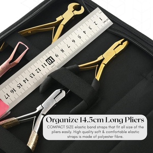 Professional Hair Extension Tools Kit with Customizable Color Stainless Steel <b>Pliers</b> <b>Set</b> for Micro Links - Product Image 5
