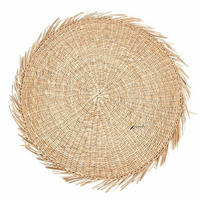 Meilleures ventes : Sets de table classiques en jonc de mer naturel tressé, style bohème, faits main, écologiques, épaisseur 2mm, 35/38cm