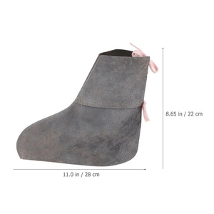 Couvre-chaussures de soudeur en cuir de vachette pleine fleur de haute qualité, résistants aux étincelles, pour la lutte contre les incendies, protection robuste des pieds pour la construction - Product Image 2