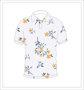 Polo Floral para Hombre, Estampado de Flores Blancas y Amarillas, Camisa de Golf Casual de Manga Corta para Verano, Ligera, Transpirable y a la Moda - Product Image 4