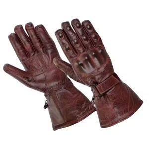 Gants de moto en cuir, gants de moto confortables à doigts complets, gants de moto d'été - Product Image 6