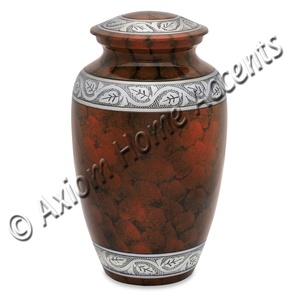 Urna de cremación de aluminio moderna con artesanía artesanal, recuerdo de tributo perfecto de Axiom Home Accents - Product Image 1