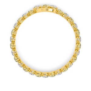 Magnifique bracelet tennis en or 9 carats avec diamants de laboratoire ovales sertis à griffes, 26,06 carats au total - Product Image 4