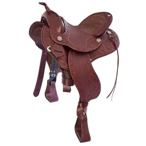Selle d'équitation artisanale haut de gamme en cuir véritable, selle de style western, équipement équestre personnalisé, fabricant OEM en gros - Product Image 5