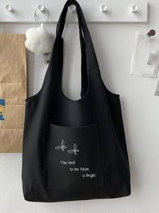 Eco Friendly Cotton Vintage Fashion Hobo <b>Bag</b> Reusable <b>Shoulder</b> Tote <b>Bag</b> Custom Logo Canvas <b>Slouch</b> <b>Bag</b> for Women Wholesale - Product Image 6