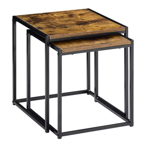 Modern Hexagon Nesting <b>Table</b> Set Wood & Metal Bunching <b>Coffee</b> <b>Table</b> for Living Room Geometric Space-Saving Cocktail <b>Table</b> - Product Image 4