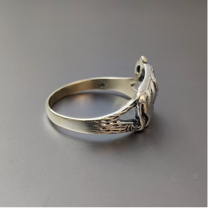 Vintage Style 925 Silver Animal Design Unisex <b>Ring</b> with <b>Plain</b> Design 3.4 Grams for Everyday Wear Anti Tarnish Jewelry - Product Image 3