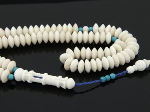Tasbih de Hueso Natural de 33 Cuentas, Collar de Oración Religiosa, Regalo Islámico - Product Image 1