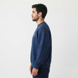 Sweat-shirt à col rond pour homme, personnalisable, en coton épais, surdimensionné, à manches longues - Product Image 3