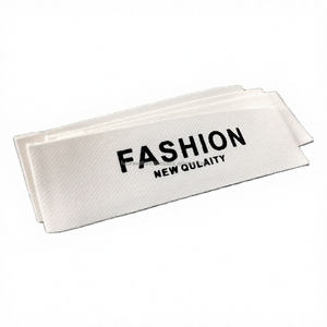 Mayoristas de fábrica de alta calidad Etiqueta de tela de algodón orgánico directo Etiquetas de ropa Etiqueta tejida personalizada para ropa - Product Image 1