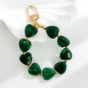 Porte-clés bracelet en perles de résine rondes, fait main, accessoire de mode pour femme, 1,5 cm, 2 cm, 2,5 cm, B.H CRAFTS BH-1617 Uttar Pradesh - Product Image 2