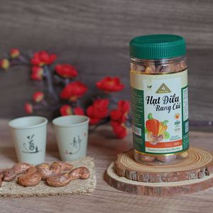 Vietnam Direct Factory 200g Jar Nutrition Snack Buttery Salty Premium Roasted Skin Cashew <b>Nut</b> W180 Dong Phu Brand ISO Certified - Product Image 4